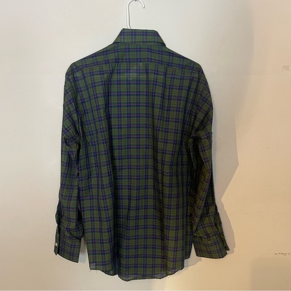 NWT Arrow Kent button down mens green/red shirt size 16 1/2” -34. - Picture 4 of 8